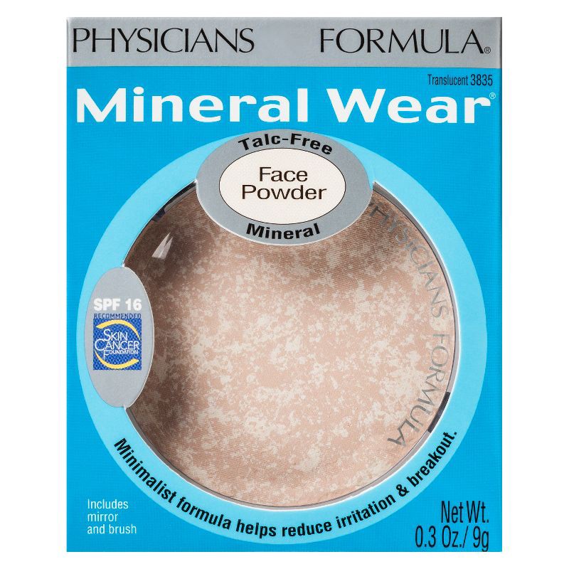 slide 2 of 4, Physicians Formula Mineral Wear Pressed Powder (Talc-Free) Light Beige - 0.3oz, 0.3 oz