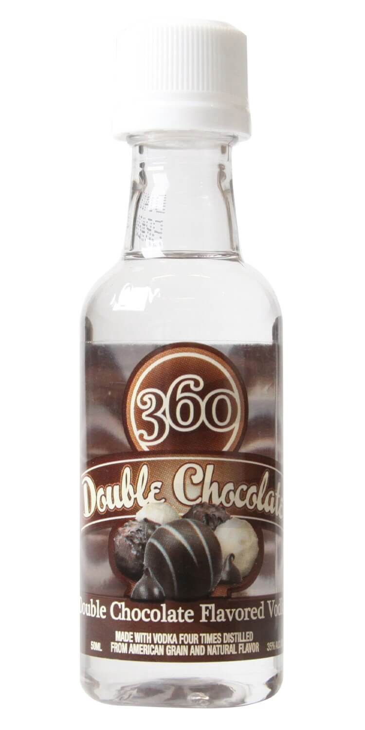 slide 1 of 1, 360 Vodka Double Chocolate, 50 ml