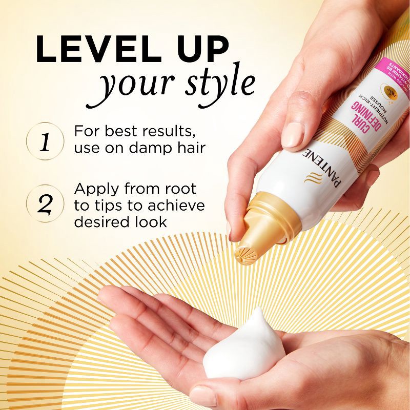 slide 6 of 11, Pantene Pro-V Anti Frizz Hair Mousse for Curly Hair - 6.6oz, 6.6 oz