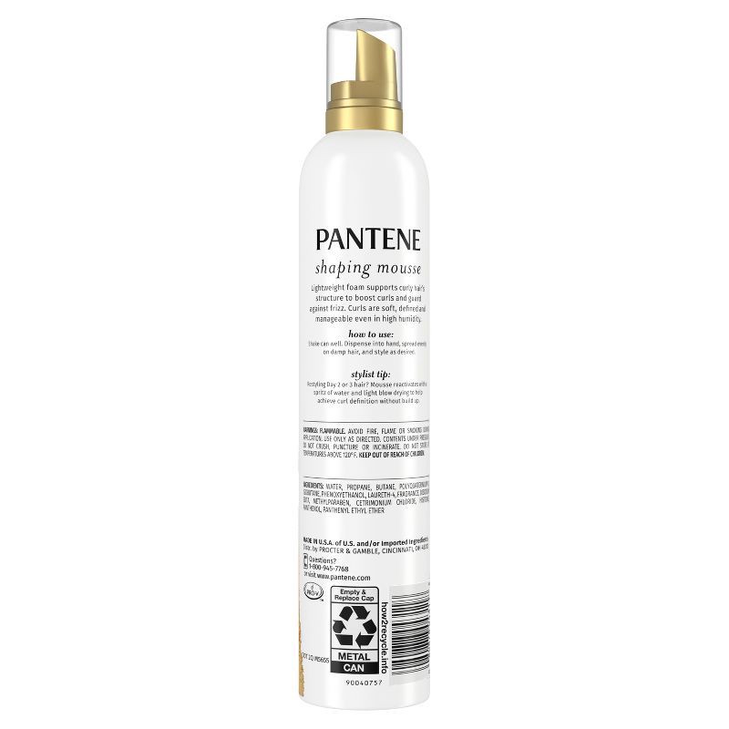 slide 8 of 11, Pantene Pro-V Anti Frizz Hair Mousse for Curly Hair - 6.6oz, 6.6 oz