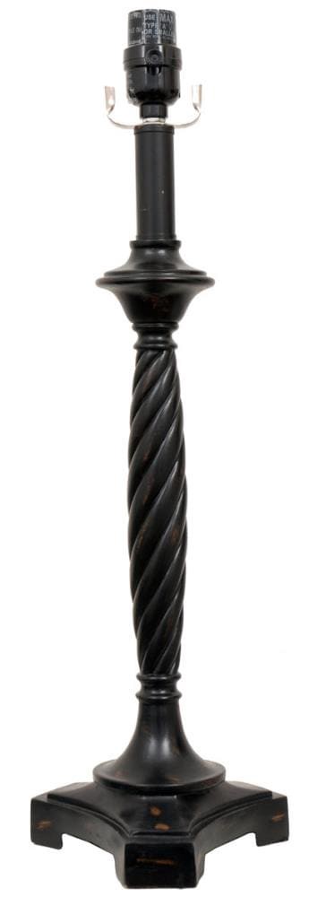 slide 1 of 6, allen + roth 22-in Black Plug-in 3-way Resin Lamp Base, 1 ct