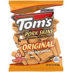 Tom's Pork Skins, Original Flavor Chicharrones, 2.375 Oz