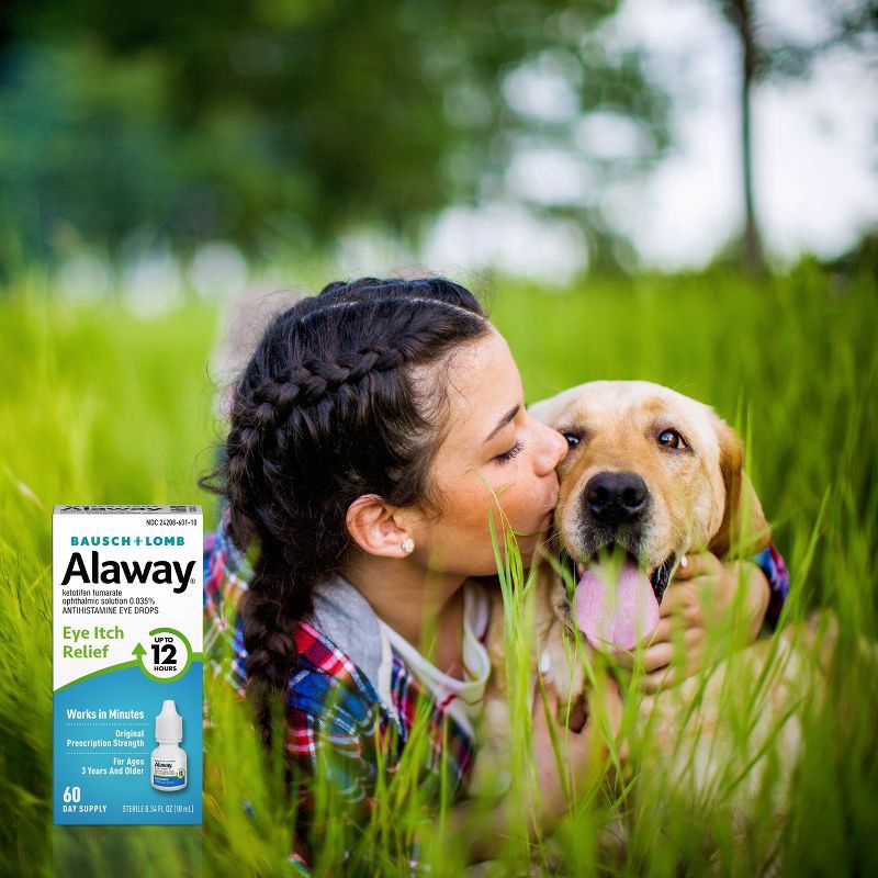 slide 2 of 8, Alaway Eye Drops for Up To 12 Hour Itch Relief - 0.34 fl oz, 0.34 fl oz