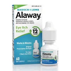 Alaway Eye Drops for Up To 12 Hour Itch Relief - 0.34 fl oz