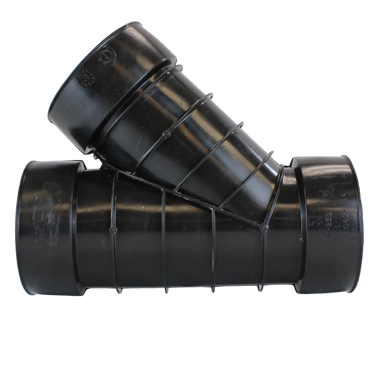 slide 1 of 6, ADS 4-in x 4-in 45 -Degree Corrugated Wye Fittings, 1 ct