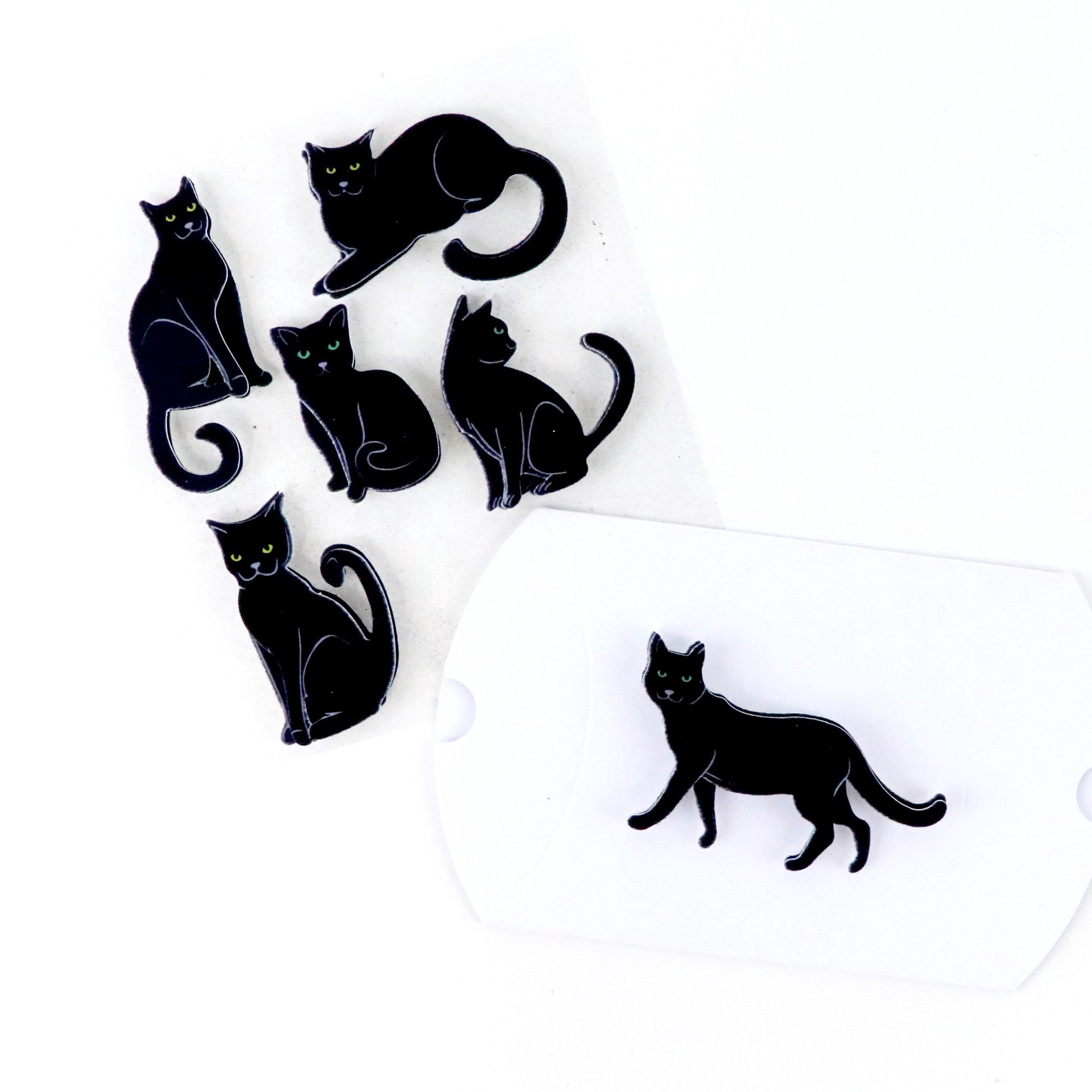 slide 3 of 4, Felt Black Cat Stickers By Recollections, 10mm x 11mm