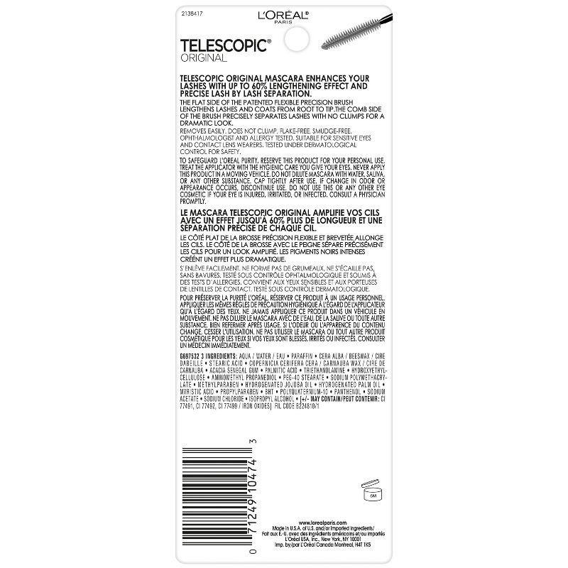 slide 11 of 11, L'Oreal Paris Telescopic Original Washable Mascara - 910 Blackest Black - 0.27 fl oz, 0.27 fl oz