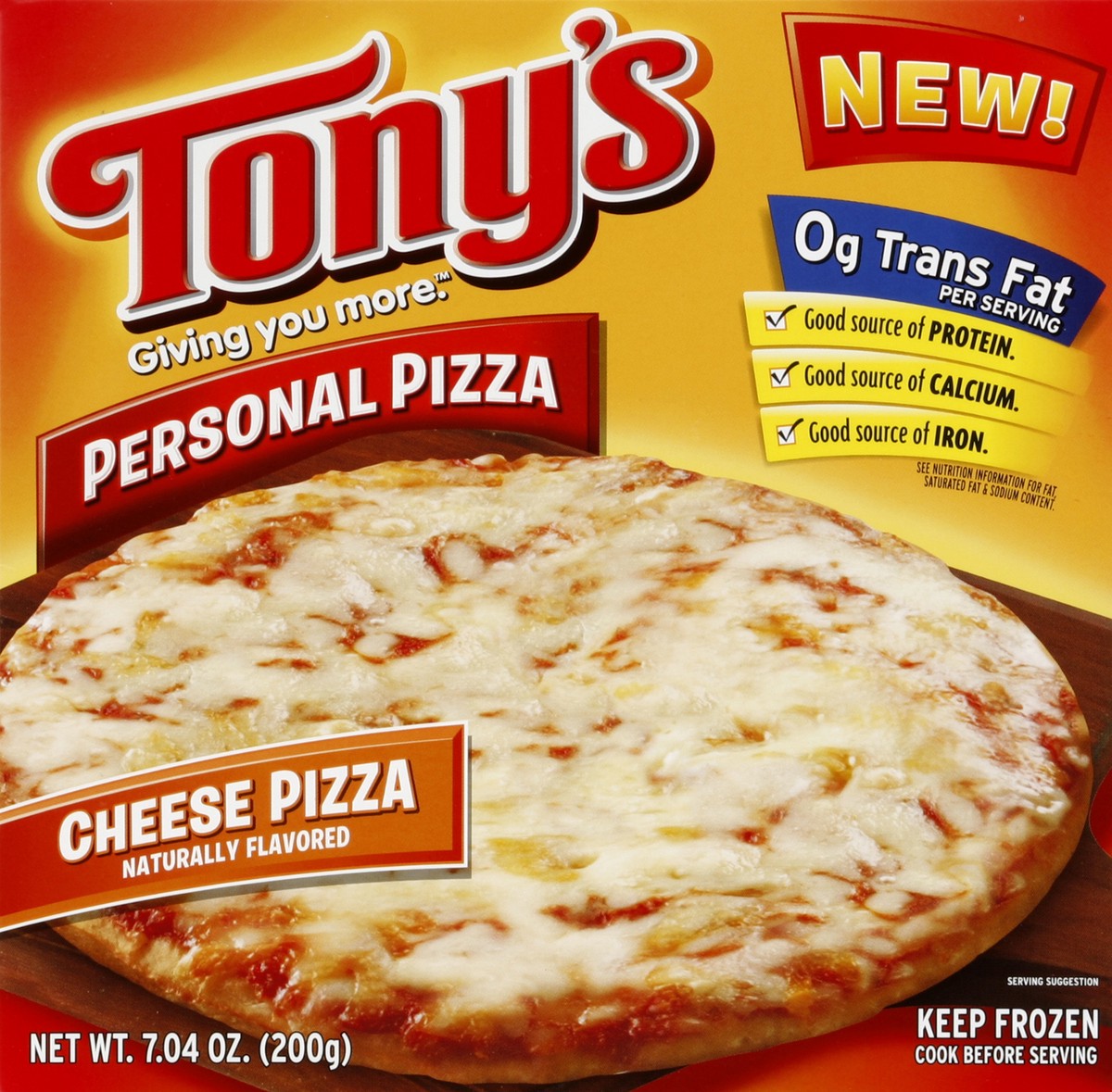 slide 2 of 4, Tony's Pizza, Crispy Crust, Cheese, 7.04 oz