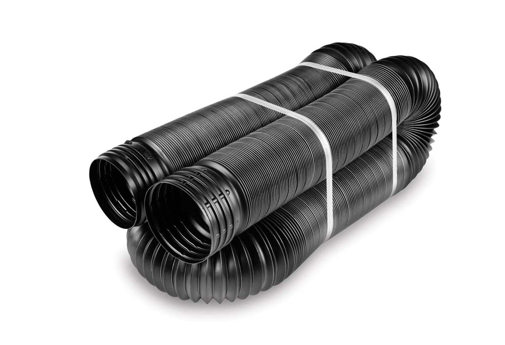 slide 1 of 6, FLEX Drain by Amerimax 4-in x 25-ft Corrugated Solid Pipe, 1 ct