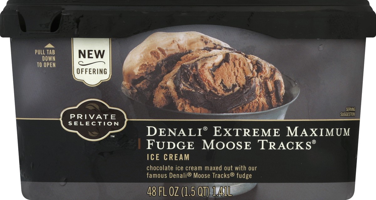 slide 5 of 6, Private Selection Denali Extreme Maximum Fudge Moose Tracks Ice Cream, 48 fl oz