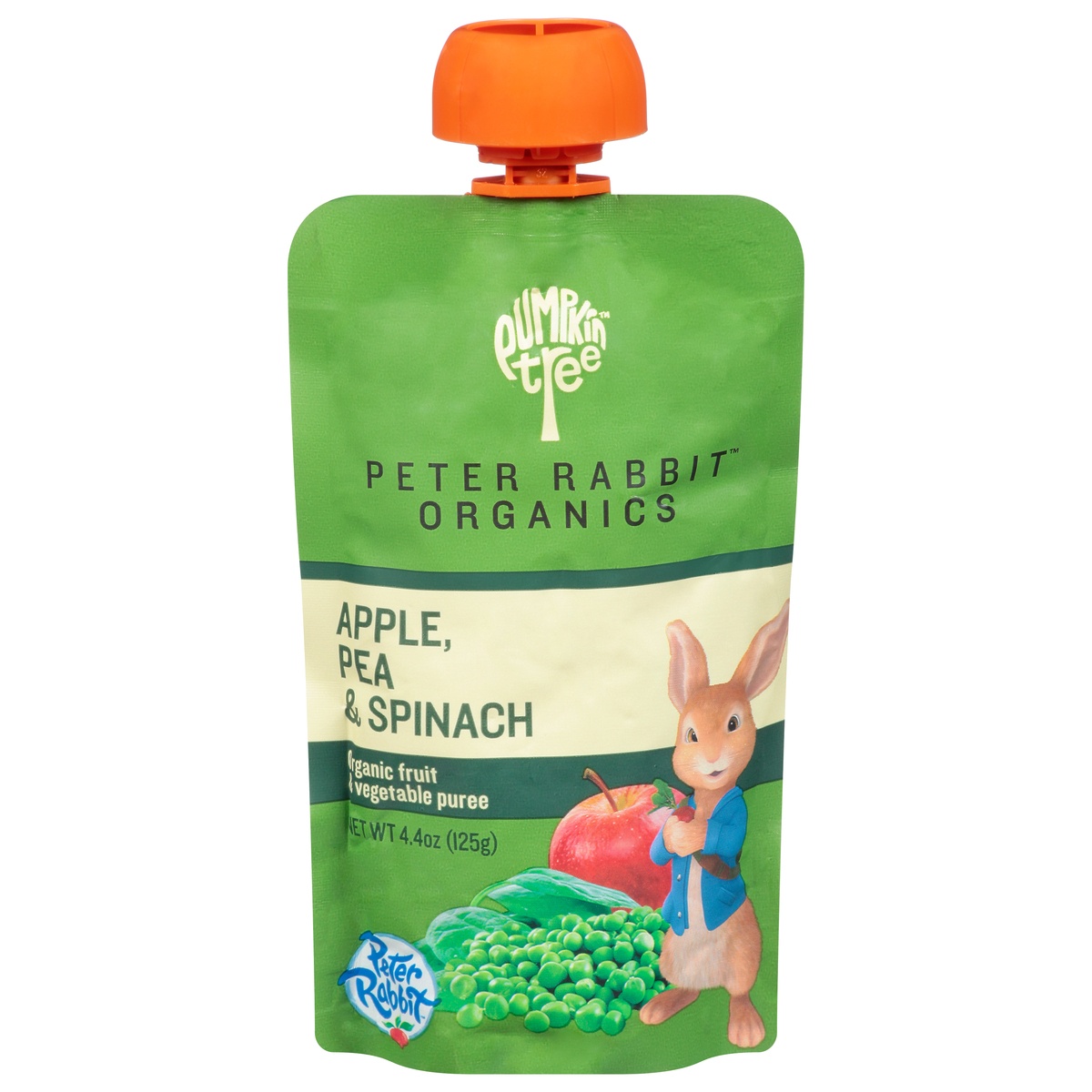 slide 1 of 2, Peter Rabbit Organics Apple Pea & Spinach Baby Food Pouch - 4.4oz, 4.4 oz