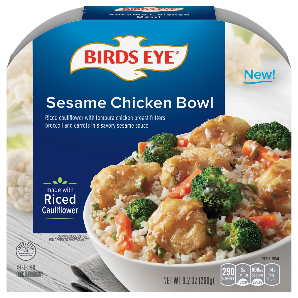slide 1 of 8, Birds Eye Veggie Made Sesame Chicken Bowl, 9 oz