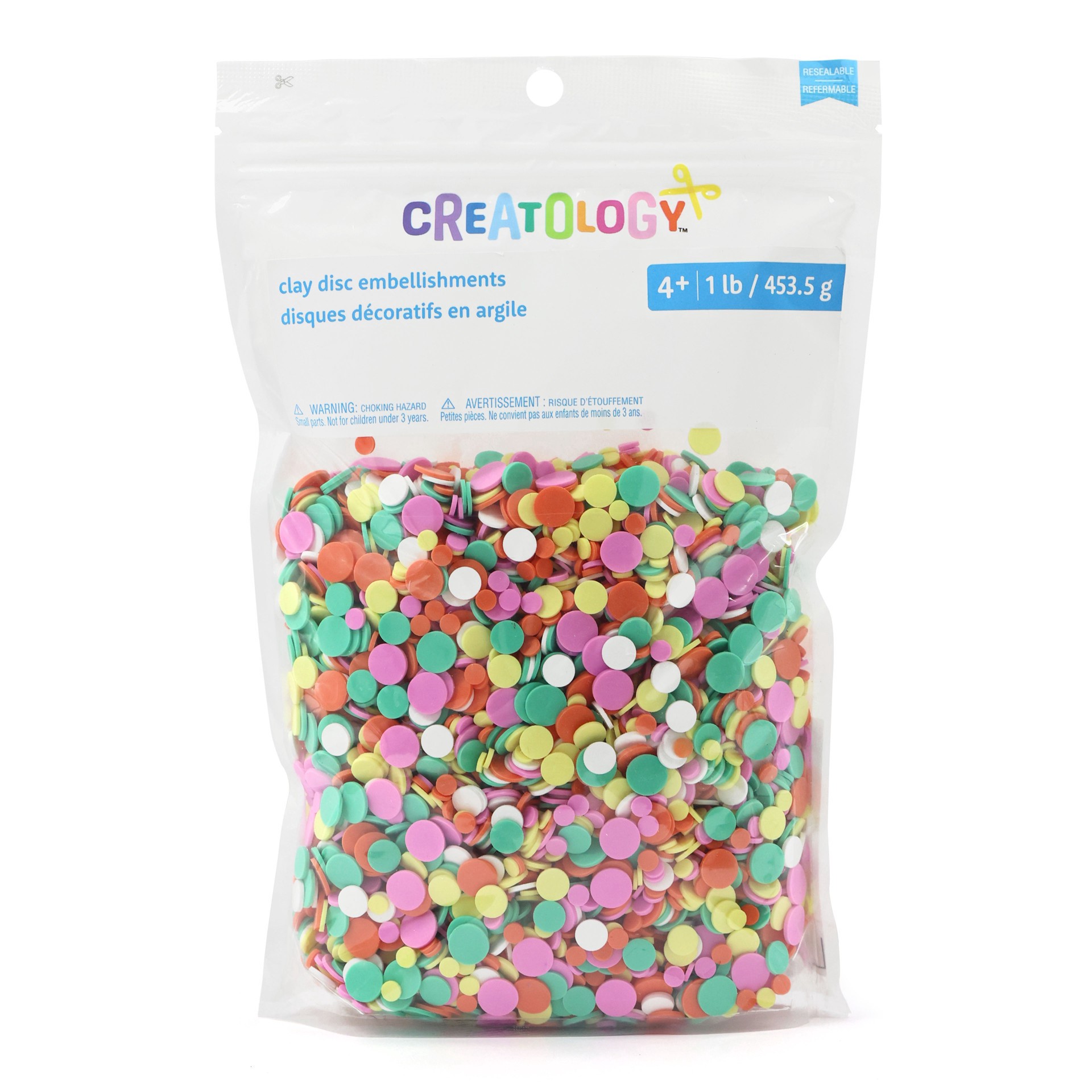slide 3 of 3, 1lb. Confetti Clay Disc Embellishments By Creatology, 1 lb