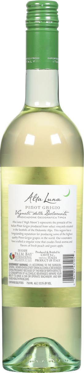 slide 5 of 7, Alta Luna Pinot Grigio 750 ml, 750 ml