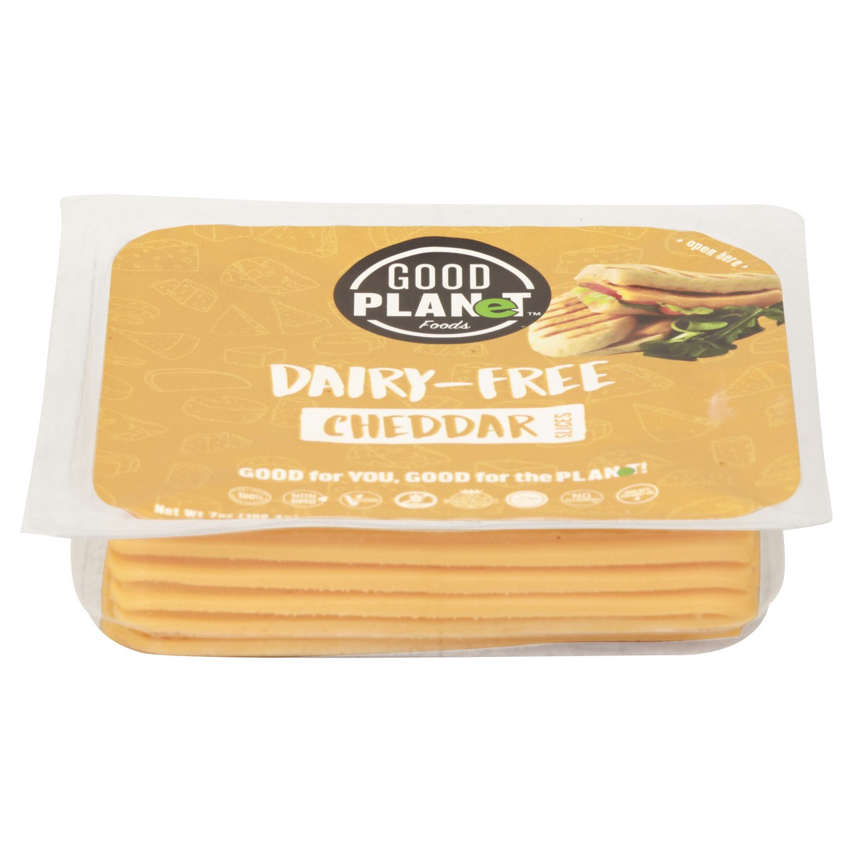 slide 13 of 13, GOOD PLANeT Dairy-Free Cheddar Cheese Slices 7 oz, 7 oz