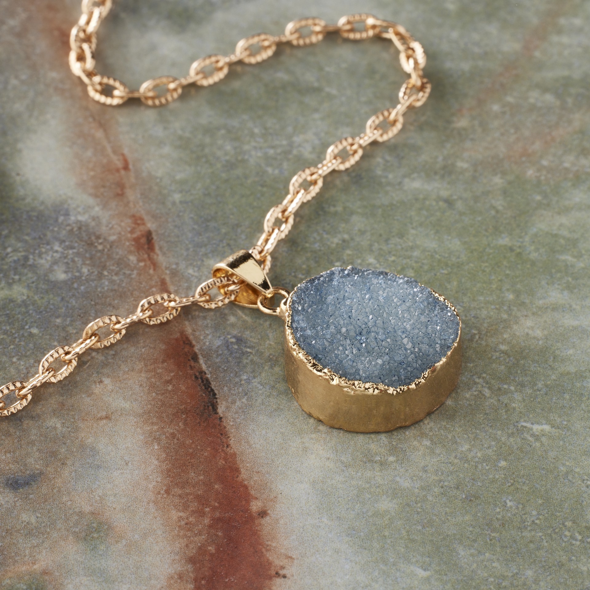 slide 3 of 3, Dyed Druzy Quartz Round Pendant By Bead Landing, 1 ct