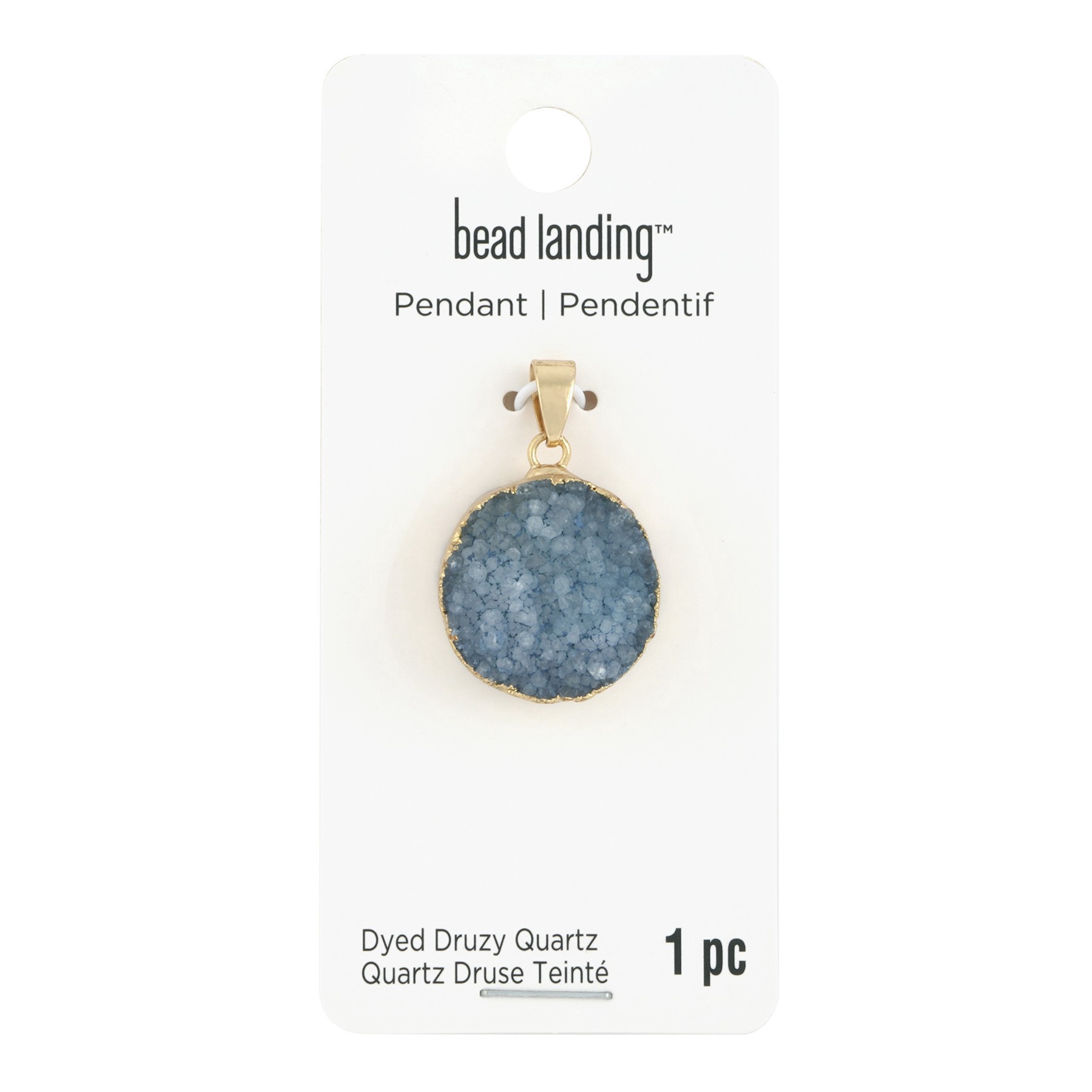 slide 2 of 3, Dyed Druzy Quartz Round Pendant By Bead Landing, 1 ct