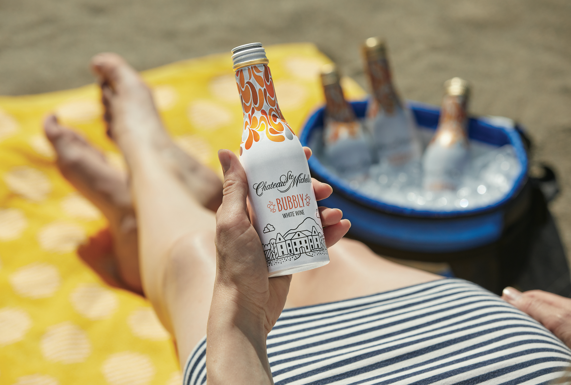 slide 5 of 8, Chateau Ste. Michelle Bubbly White Wine, 2-pack Aluminum Bottle, 250 mL, 250 ml