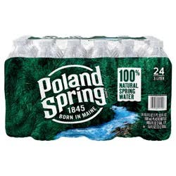 POLAND SPRING Brand 100% Natural Spring Water, 16.9-ounce plastic bottles (Pack of 24)