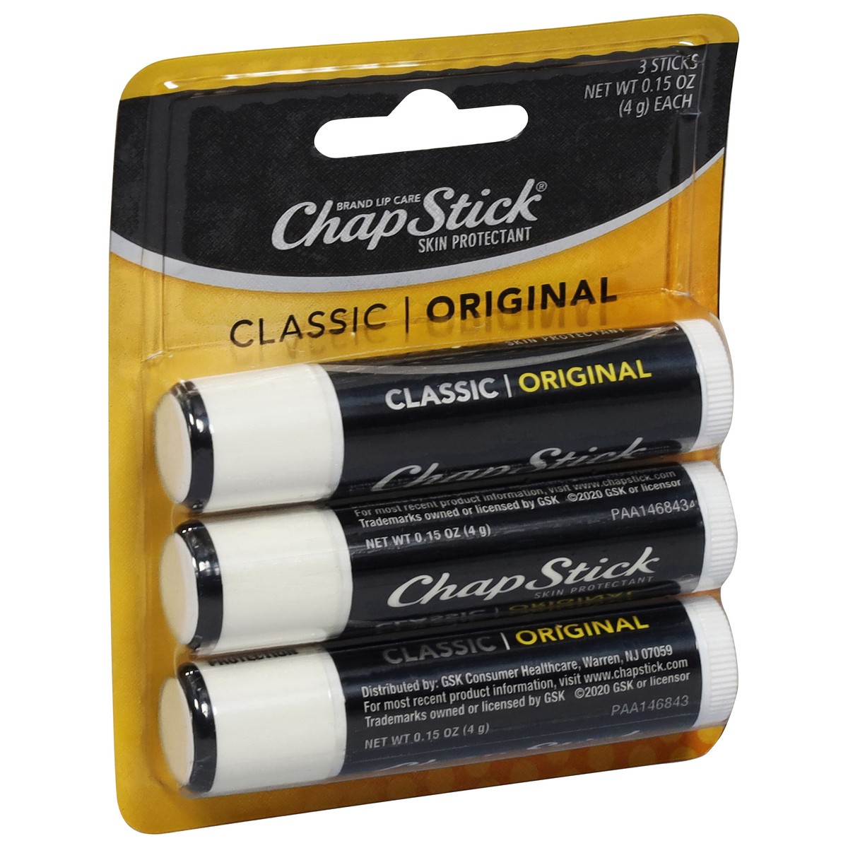 slide 2 of 9, ChapStick Classic Original Lip Balm 3 - 0.15 oz Sticks, 3 ct