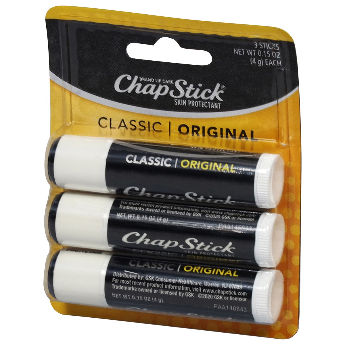 slide 4 of 9, ChapStick Classic Original Lip Balm 3 - 0.15 oz Sticks, 3 ct