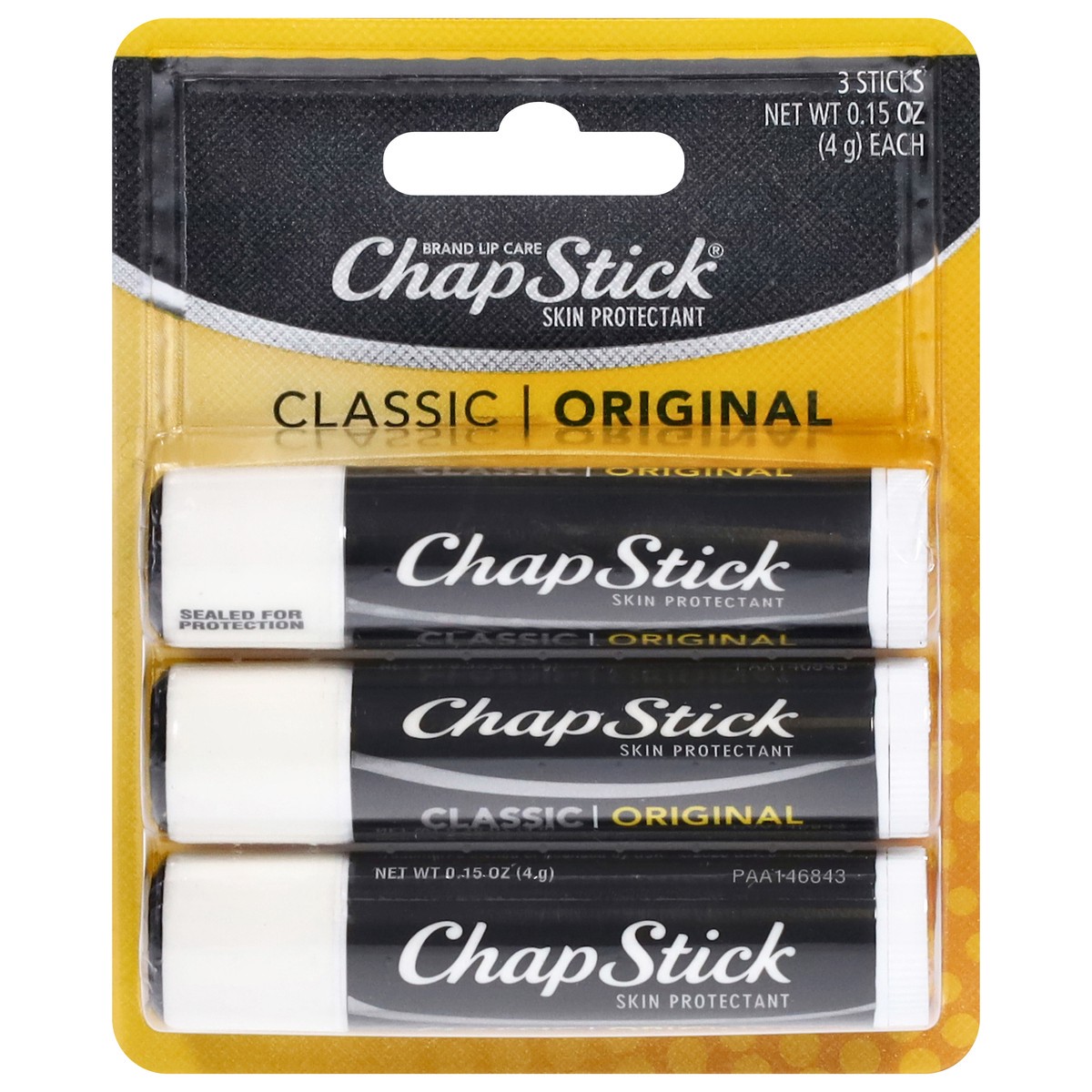 slide 1 of 9, ChapStick Classic Original Lip Balm 3 - 0.15 oz Sticks, 3 ct