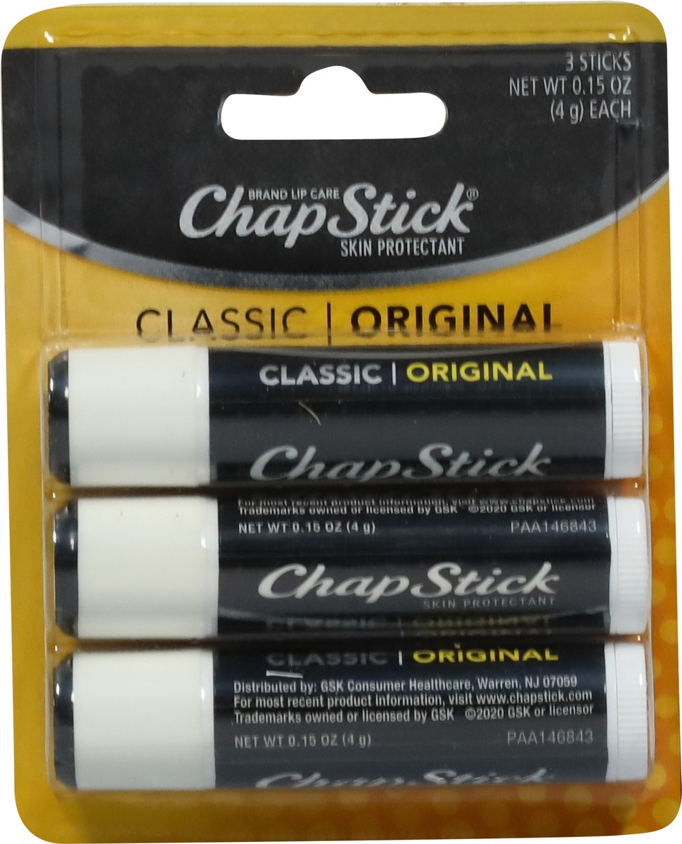 slide 3 of 9, ChapStick Classic Original Lip Balm 3 - 0.15 oz Sticks, 3 ct