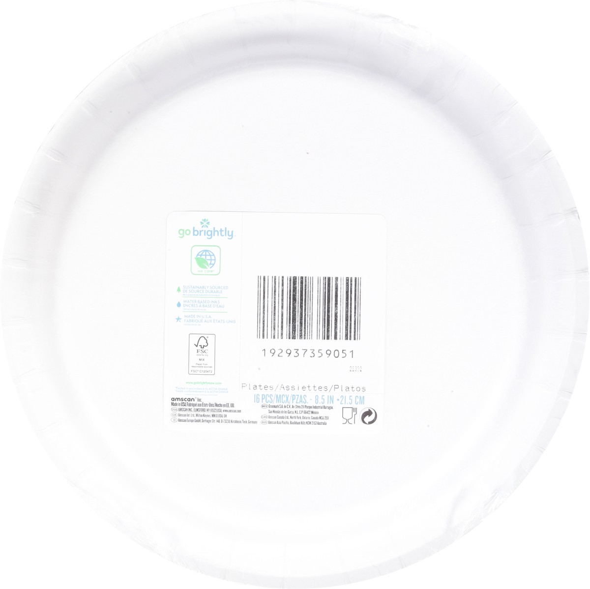 slide 12 of 12, Go Brightly 8.5 Inch Gold Lunch Plates 16 ea, 16 ct