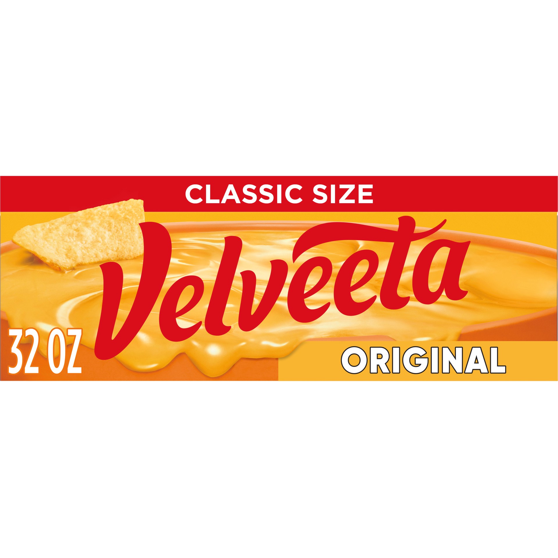 slide 1 of 2, Velveeta Original Pasteurized Recipe Cheese Product Classic Size Block, 32 oz