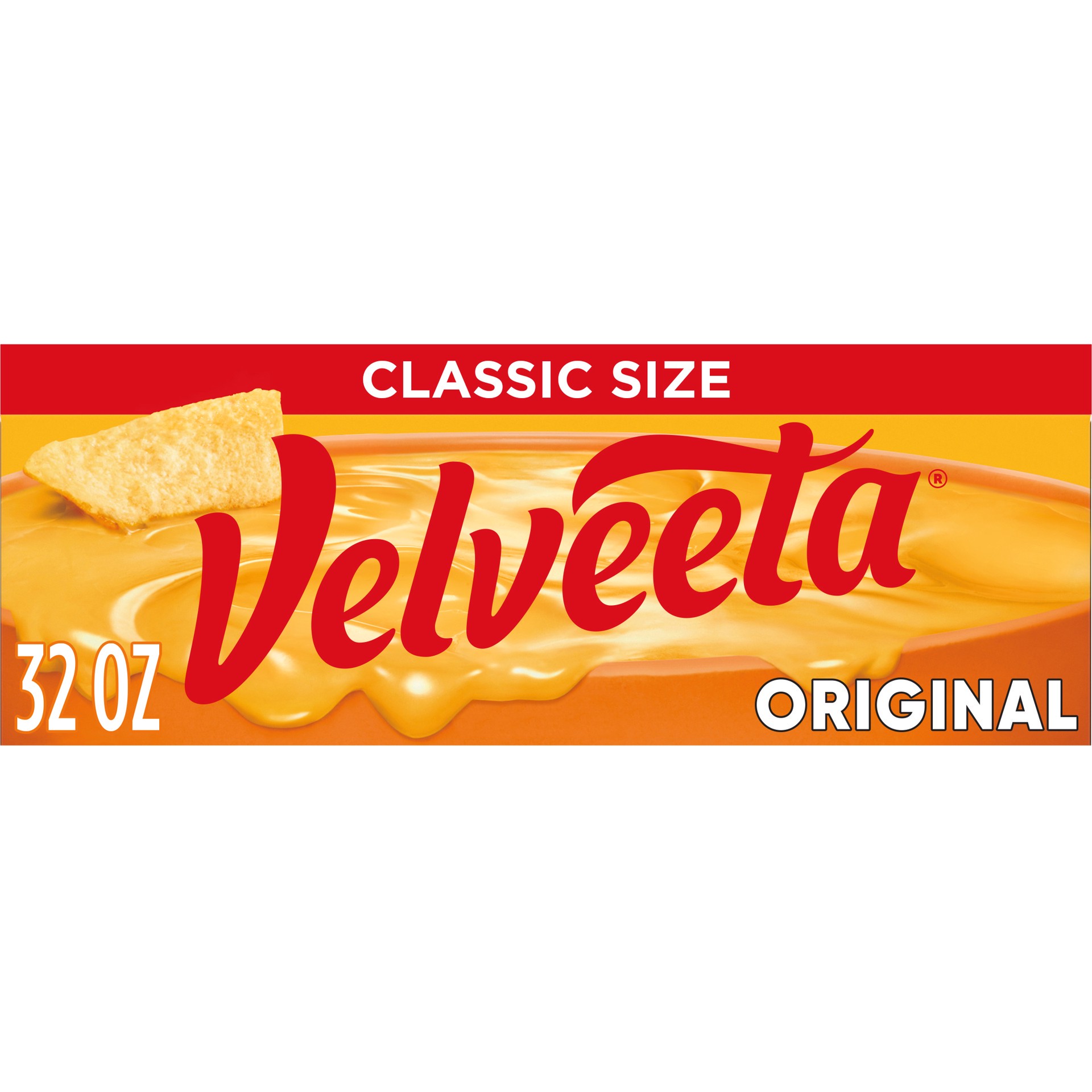 slide 1 of 9, Velveeta Original Pasteurized Recipe Cheese Product Classic Size, 32 oz Block, 32 oz