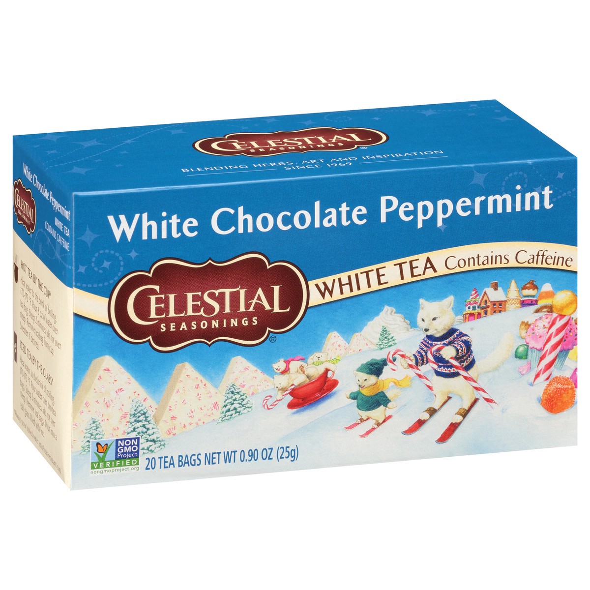 slide 3 of 8, Celestial Seasonings White Chocolate Peppermint White Tea Bags 20 ct Box, 20 ct