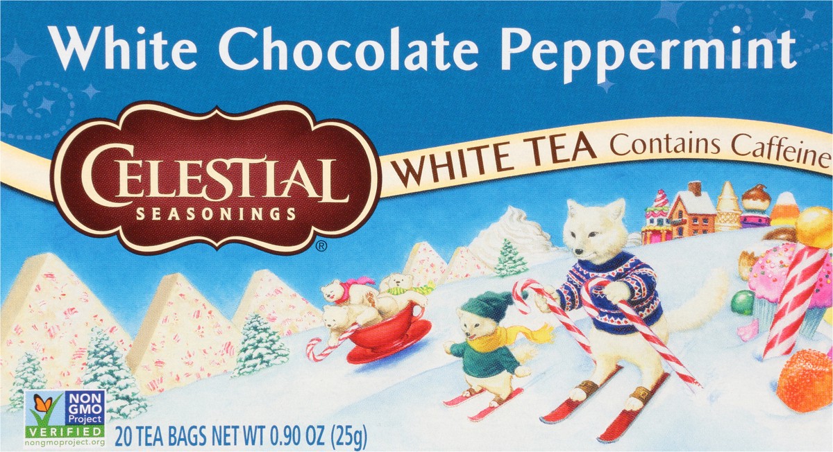 slide 6 of 8, Celestial Seasonings White Chocolate Peppermint White Tea Bags 20 ct Box, 20 ct
