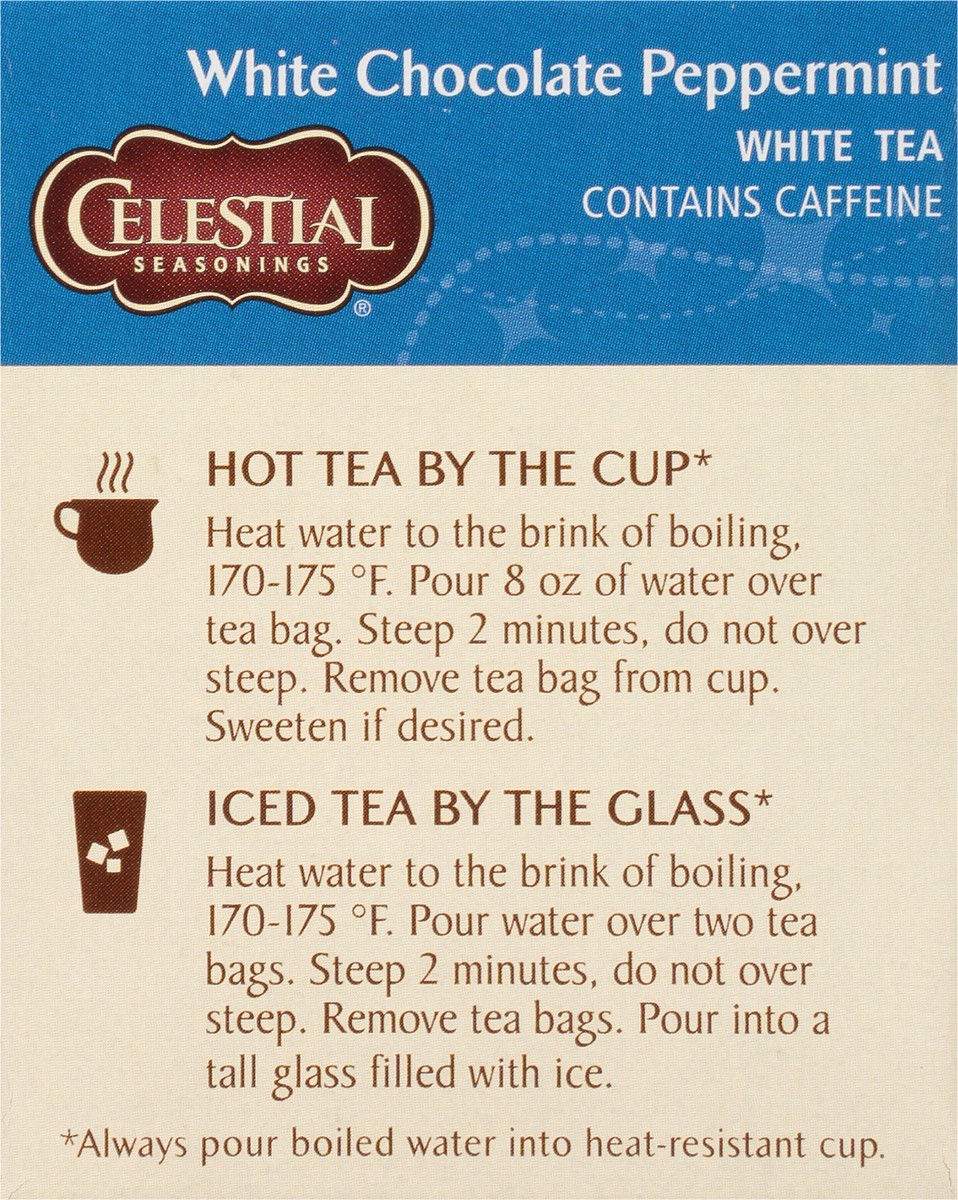 slide 7 of 8, Celestial Seasonings White Chocolate Peppermint White Tea Bags 20 ct Box, 20 ct
