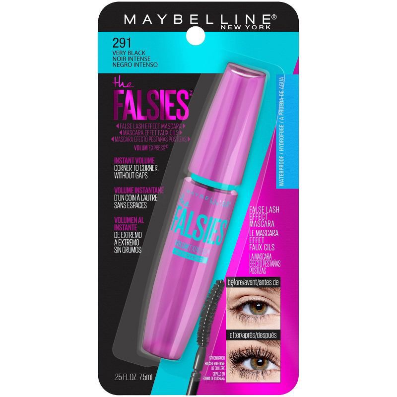 slide 2 of 8, Maybelline Volum' Express The Falsies Waterproof Mascara - 291 Very Black - 0.25 fl oz, 0.25 fl oz