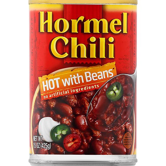 slide 1 of 1, Hormel Chili Hot With Beans - 15 Oz, 15 oz