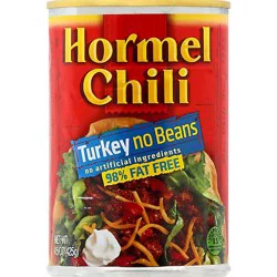 Hormel Chili Turkey No Beans - 15 Oz