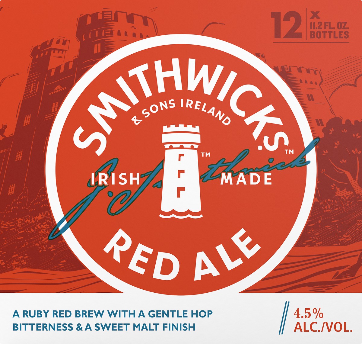 slide 1 of 5, Smithwick's Red Ale Beer 12 ea, 12 ct; 12 oz