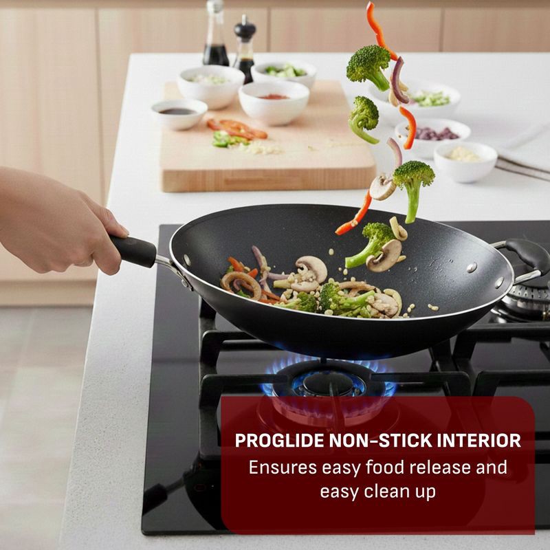 slide 2 of 10, T-fal 14" Specialty Wok, Simply Cook Nonstick Cookware Black, 1 ct