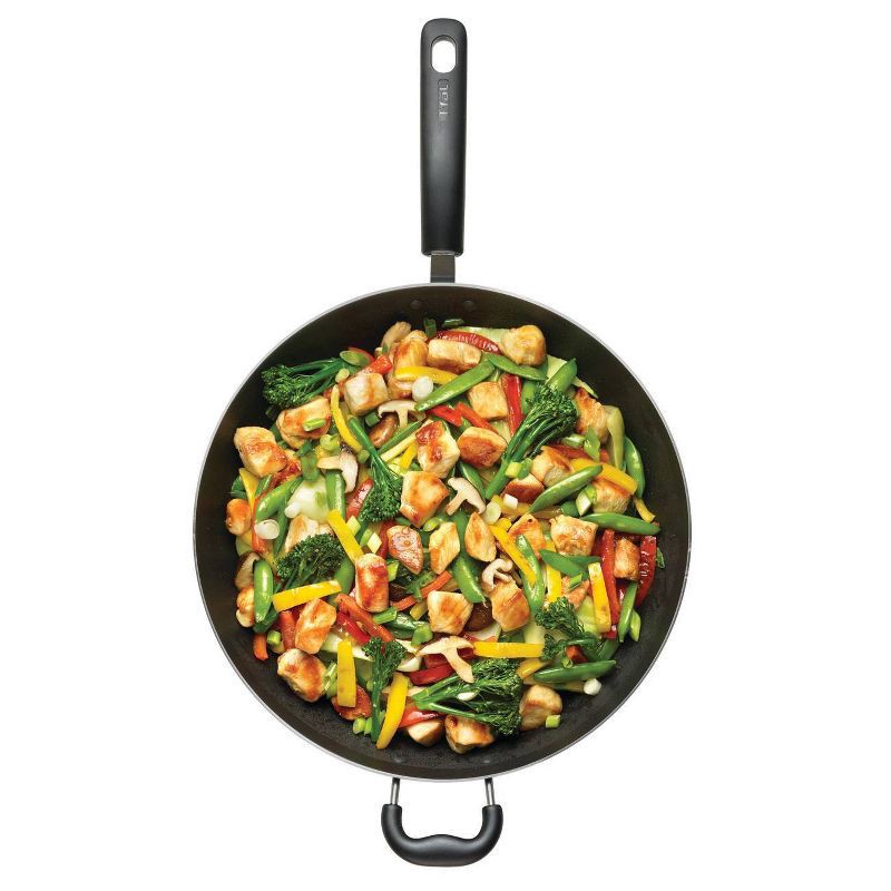 slide 2 of 5, T-fal 14" Specialty Wok, Simply Cook Nonstick Cookware Black, 1 ct