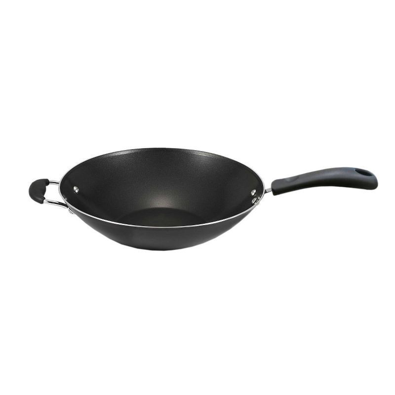 slide 1 of 5, T-fal 14" Specialty Wok, Simply Cook Nonstick Cookware Black, 1 ct