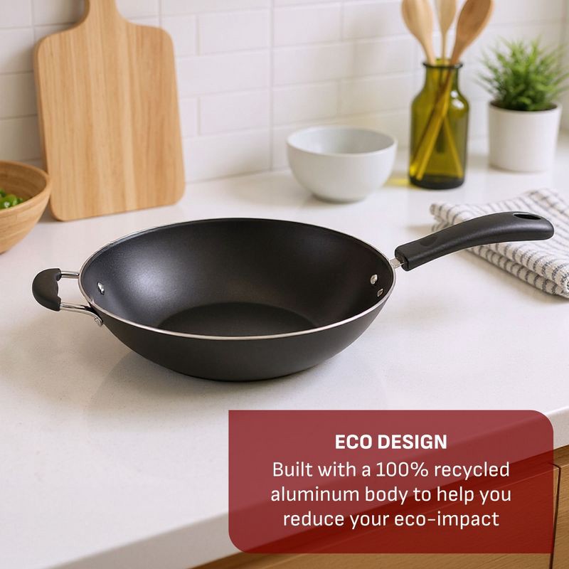 slide 3 of 10, T-fal 14" Specialty Wok, Simply Cook Nonstick Cookware Black, 1 ct