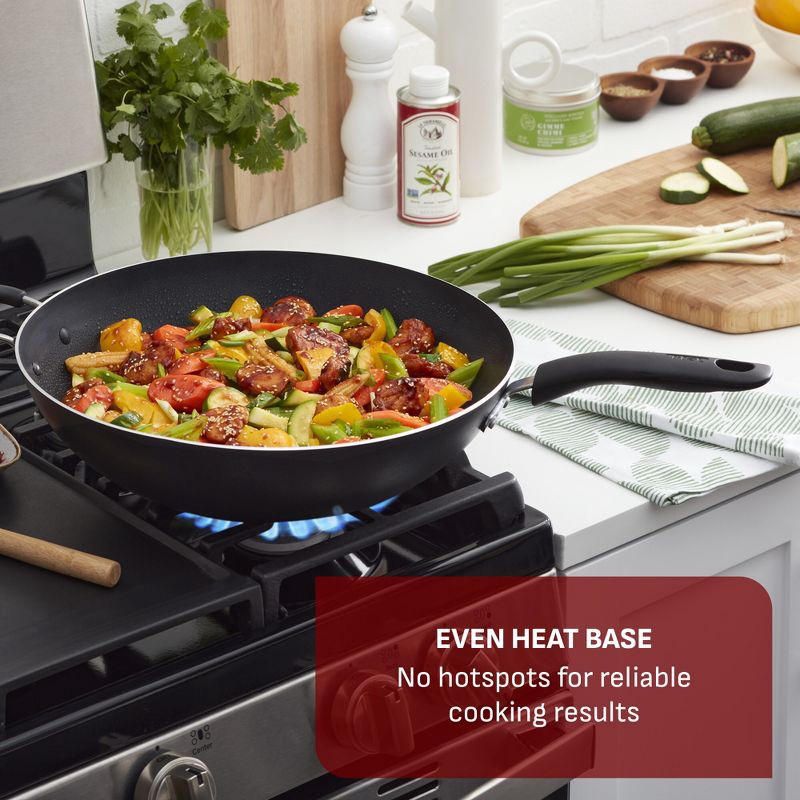 slide 4 of 10, T-fal 14" Specialty Wok, Simply Cook Nonstick Cookware Black, 1 ct