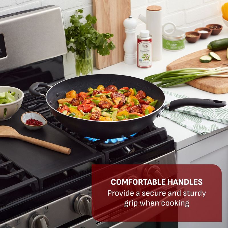 slide 5 of 10, T-fal 14" Specialty Wok, Simply Cook Nonstick Cookware Black, 1 ct