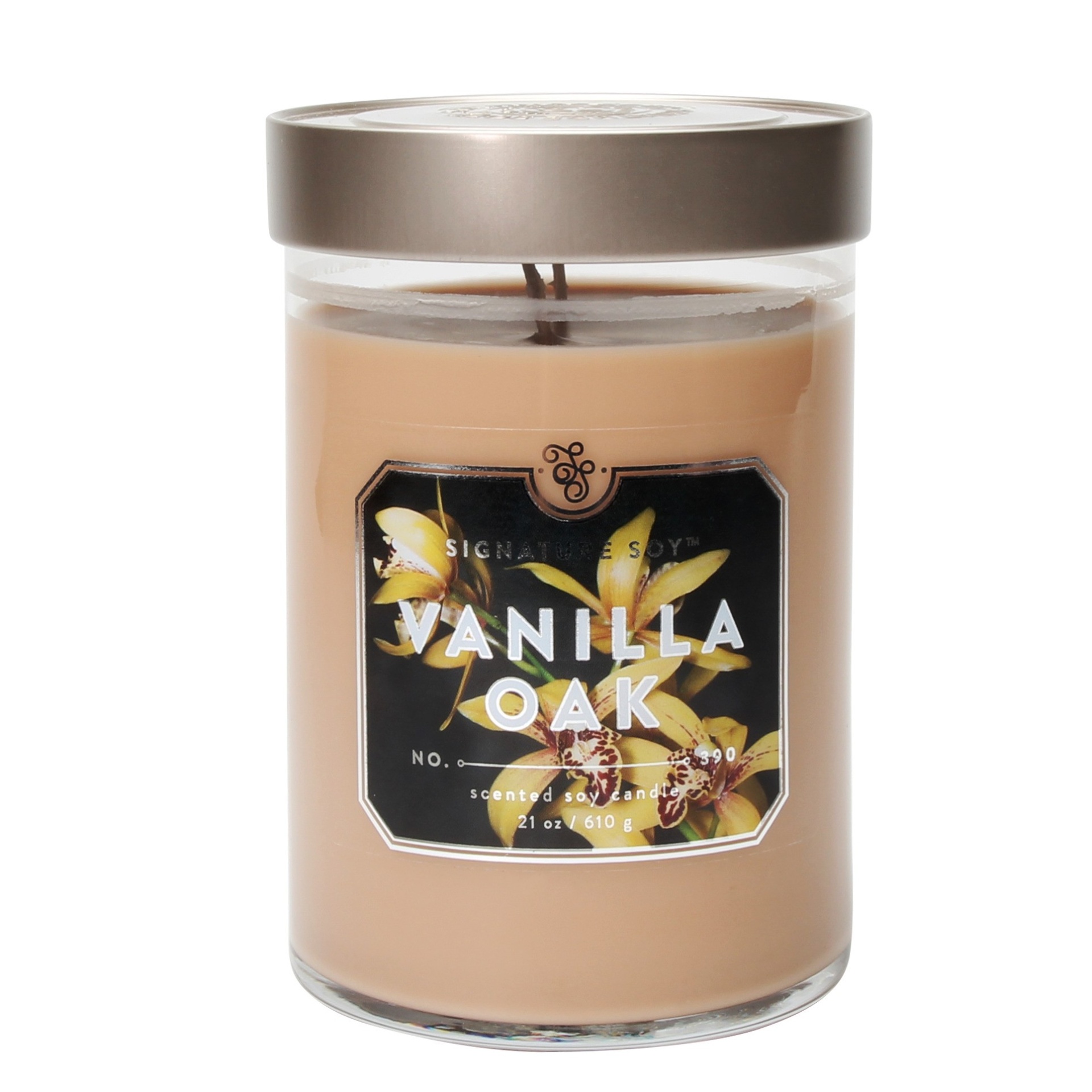 slide 1 of 1, Signature Soy Jar Candle - Vanilla Oak , 21 oz