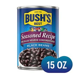 Bush's Seasoned Recipe Black Beans - 15 Oz