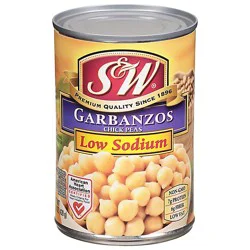 S&w Beans Garbanzo 50% Less Sodium - 15.5 Oz