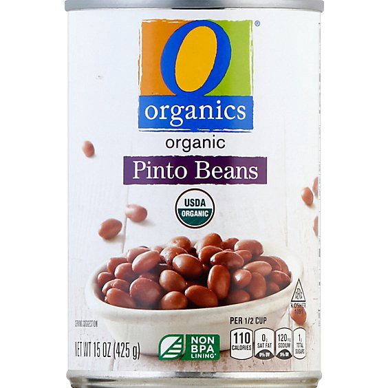 slide 1 of 1, O Organics Organic Beans Pinto - 15 Oz, 15 oz