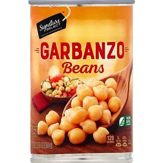 slide 1 of 1, Signature Select Beans Garbanzo - 15 Oz, 15 oz