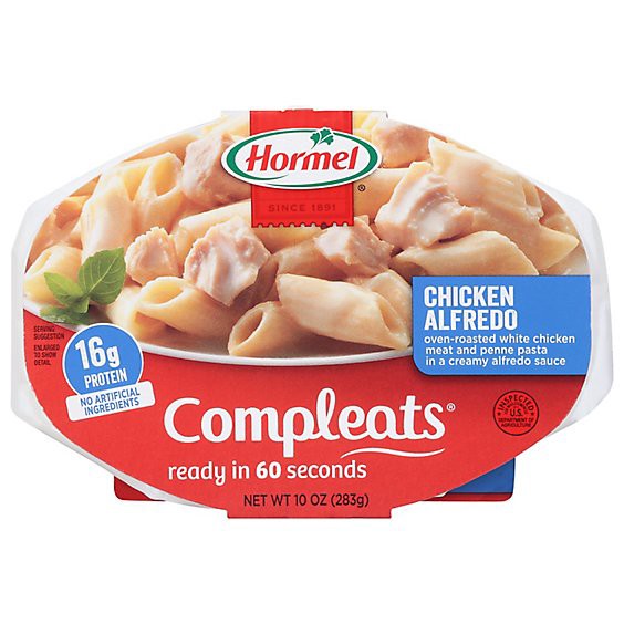slide 1 of 1, Hormel Compleats Microwave Meals Homestyle Chicken Alfredo - 10 Oz, 10 oz