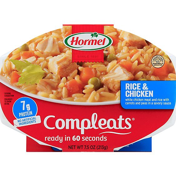 slide 1 of 1, Hormel Compleats Microwave Meals Comfort Classics Rice & Chicken - 7.5 Oz, 7.5 oz